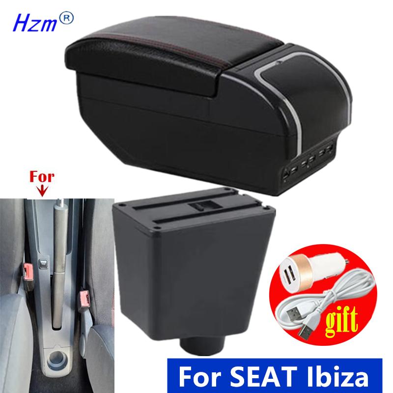 For SEAT Ibiza III 2001-2008 Car Armrest Box For Seat Ibiza 6j Ibiza 6L Armrest box Center Storage box Retrofit Car Accessories