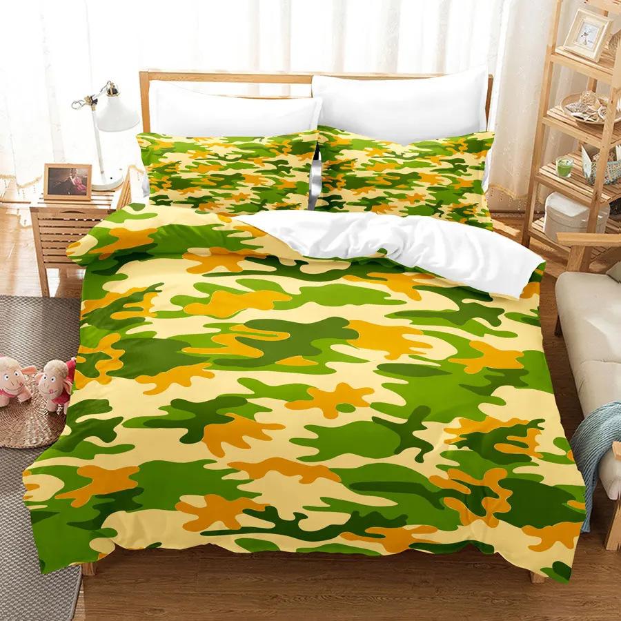 Digital Printing Three-Piece Kit Quilt Cover Pillowcase Leopard Print Bedding