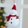 New Hot Selling Red & White Snowman Plush Christmas Tree Ornaments - Hanging Decoration