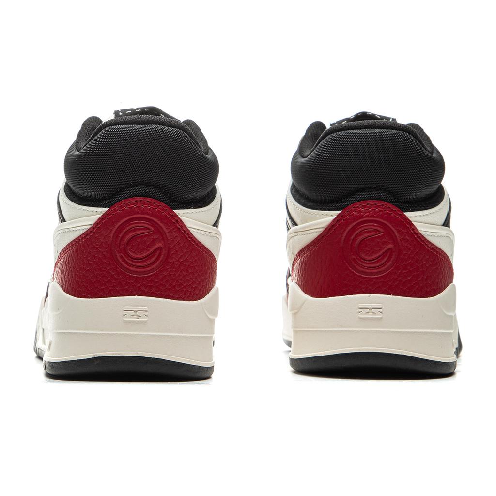 New LINING Moonlight White HI Skateboard Shoes Women's Mid Top White Red AGCU314-4