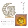 Wood Ornament LED Wooden Decoration Desktop DIY Wood Decor Home Hotel Table Ornament