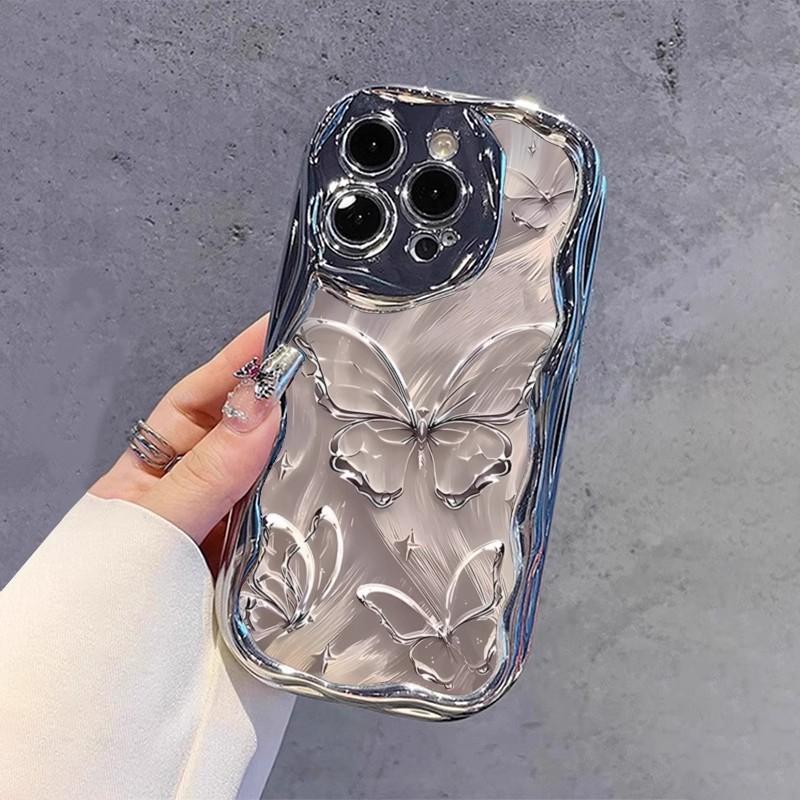 Streamer butterfly for iPhone11promax mobile phone case Apple 11 electroplated cream 11 anti-drop protective case 11