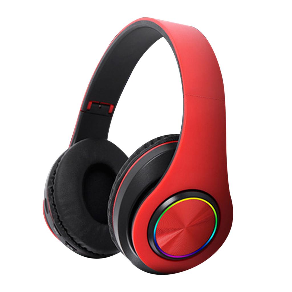 Bluetooth Headset with RGB Light Deep Bass Noise Reduction Comfortable Waterproof Foldable Wireless Gaming Headset