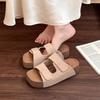 Platform-soled Boken Shoes Girls Casual Half Slippers 2025 Summer New Retro Outerwear Flat-soled Sandals Muffin-soled Shoes