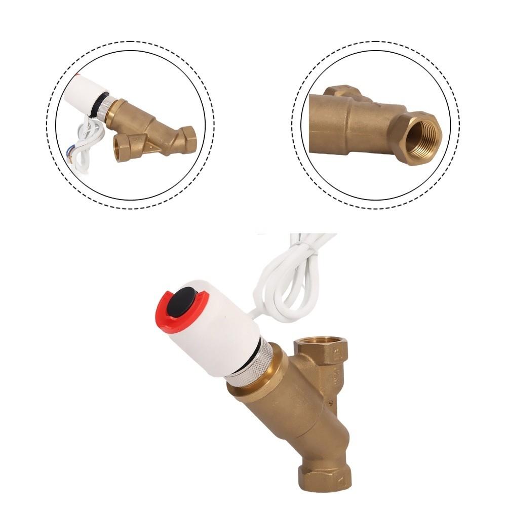 1pc Brass Electric Dynamic Balancing Two-way Valve Normally Closed Solenoid Valve For Heating Systems Easy Installation