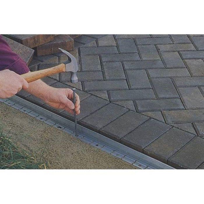 Bordure de Jardin - ICH-ZAPFE.DE - 64 mm x 100 cm - Aluminium ultra solide - Galvanisé