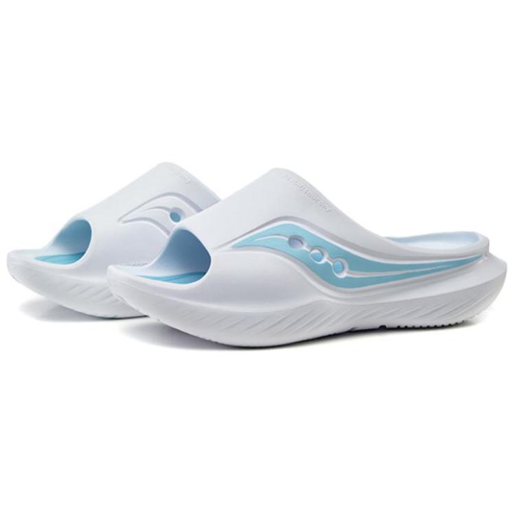 SAUCONY Cradle Lightweight Comfortable Non-Slip Durable Slide Sandals Unisex Sandals White Light-Blue S28901-7