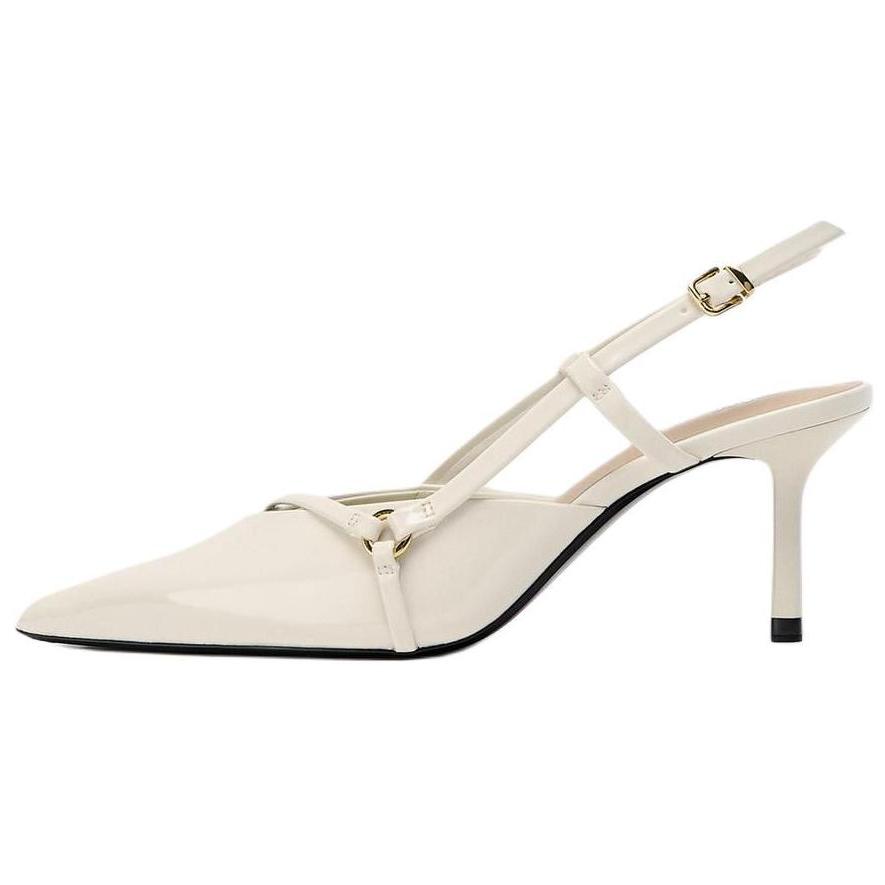 Zara Elegant Temperament Stiletto High Heels 8Cm Women High Heels White 13529510850