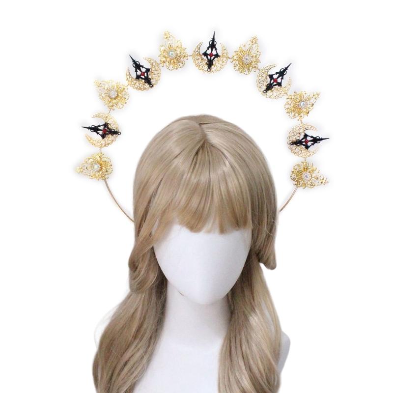 Tiaras Crown Headband Handmade Craft Kits Roleplay Crownpiece Women Costume Hairband Female Church Wedding Headpiece