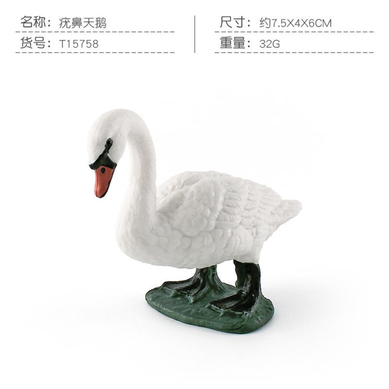 Simulation Mute Swan Black Swan Hen Duck Farm Poultry Chicken Duck Goose Decorative Model Static Ornament