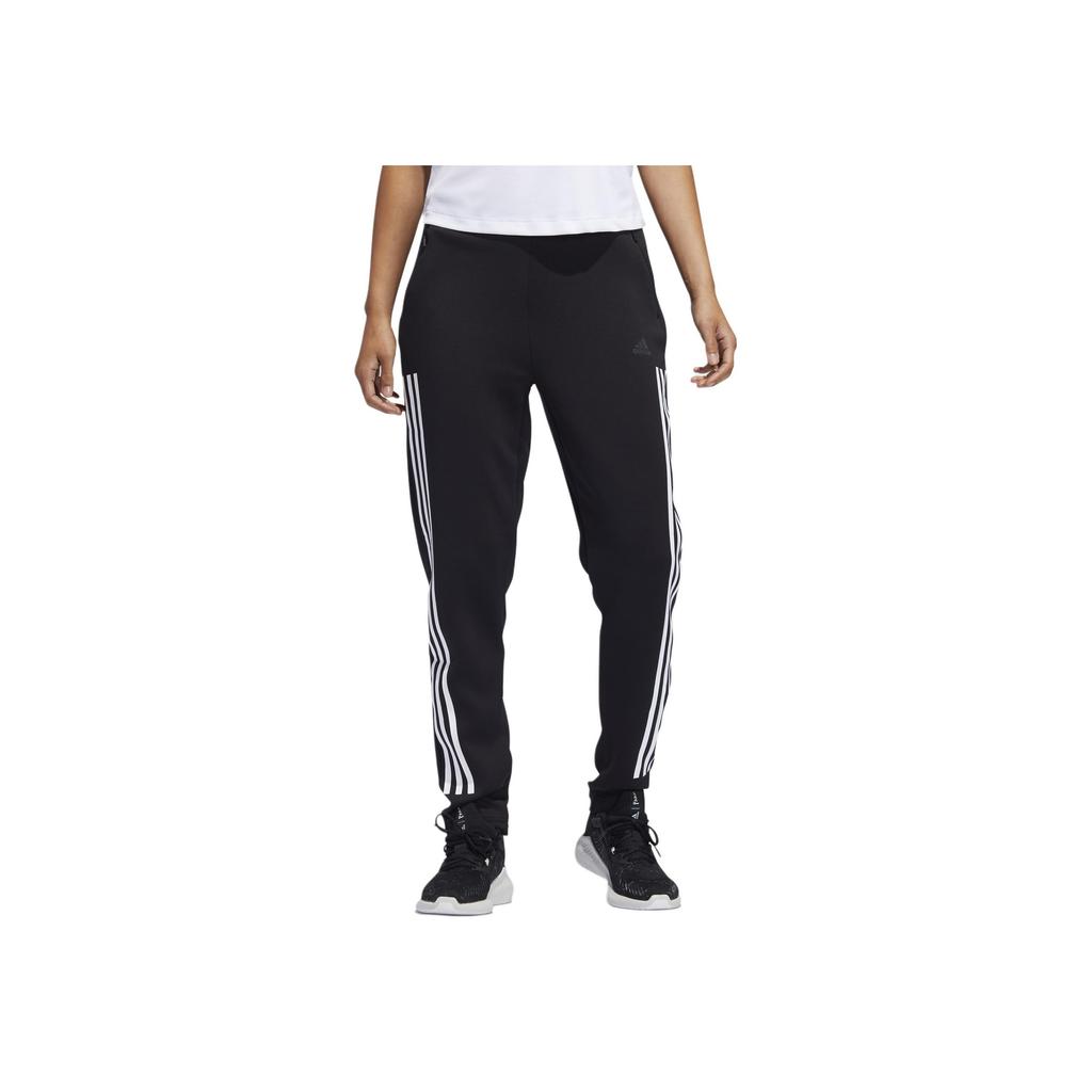 Adidas Climawarm 3St Striped Comfortable Elastic Waist Casual Pants Women Bottoms Black DZ6115