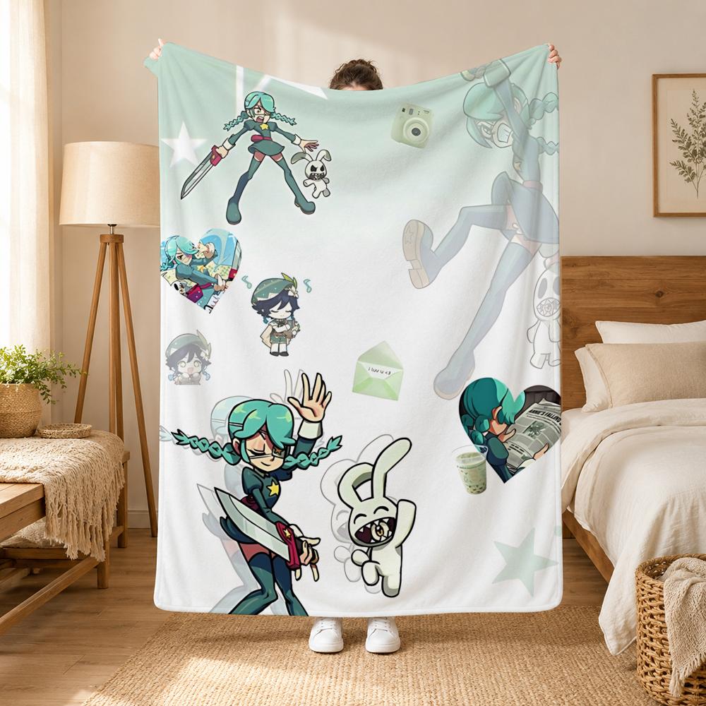 Skullgirls Game Throw 240g Flannel Blanket, Suitable for Sofas, Beds, Offices,  Exquisite Gift Blankets