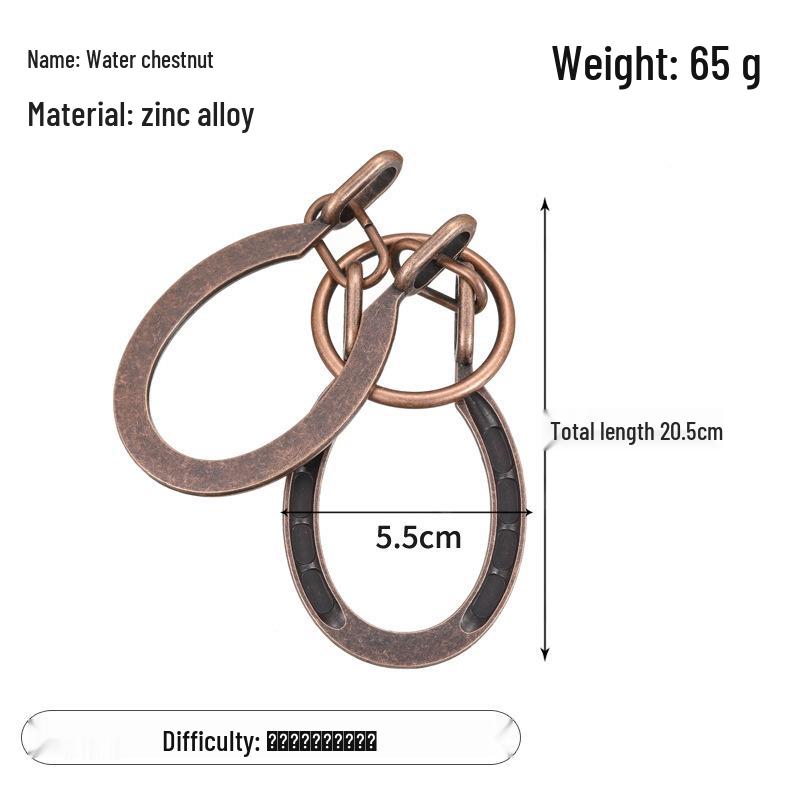 Zinc Alloy Kongming Puzzle Lock: Disentanglement Ring Educational Toy