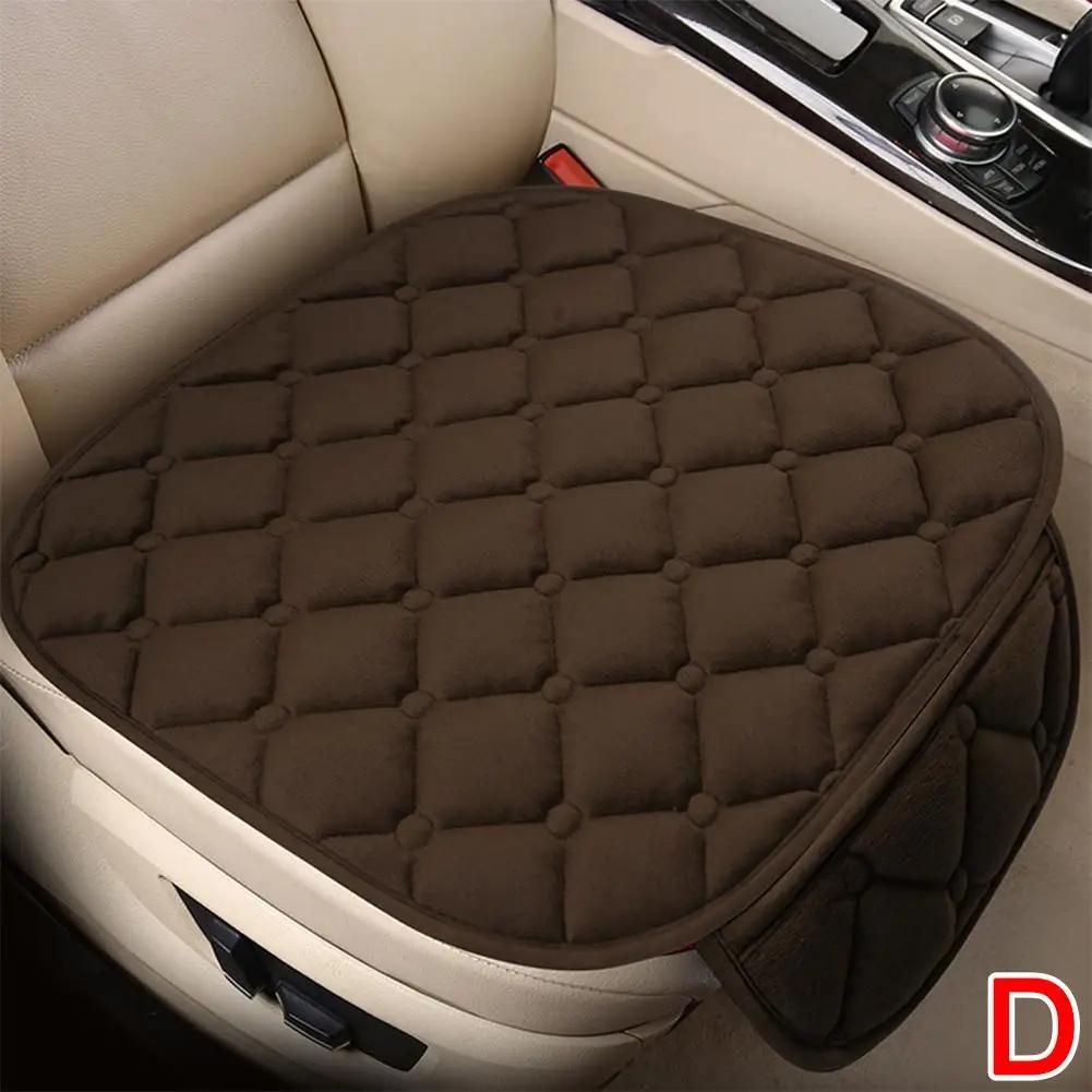 1pc Car Winter Plush Half Pack Without Backrest Cushion Cushion Comfortable Versatile Non-slip Car Fordurable Decorati X1g4