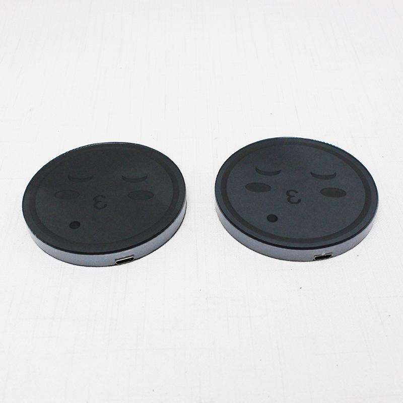 1Pair 2.67" ABS Creative Car Cup Mat With Decorative RGB LED Waterproof