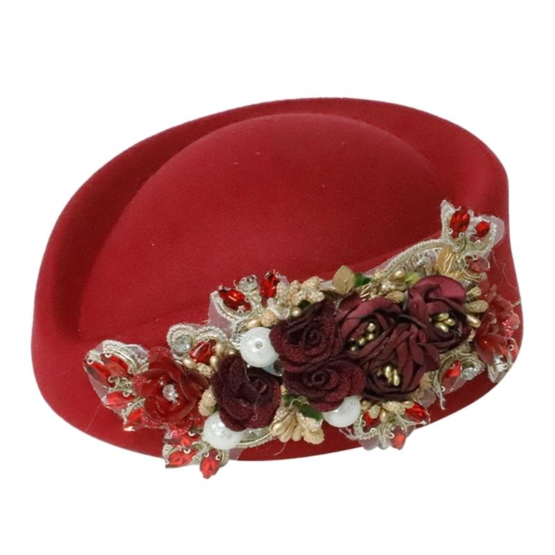 

Элегантный женский шерстяной берет с регулировкой, праздничный берет, универсальная хип-хоп шляпа-берет для весны, осени, зимы кларет