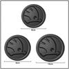 1Pcs 80/90/100MM Car Front Grille Logo Hood Badge Emblem Sticker For Skoda OCTAVIA RS FABIA KAMIQ KAROQ KODIAQ RAPID SCALA SUPERB