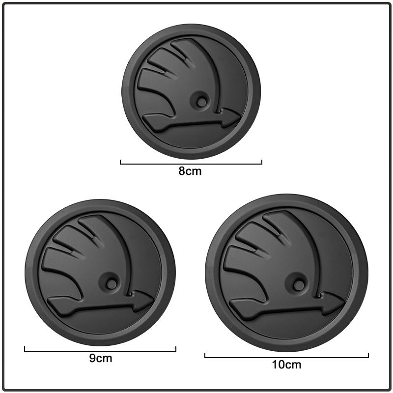 1Pcs 80/90/100MM Car Front Grille Logo Hood Badge Emblem Sticker For Skoda OCTAVIA RS FABIA KAMIQ KAROQ KODIAQ RAPID SCALA SUPERB