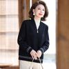 Grandma Spring and Autumn Sweater Jacket Old Man Autumn Clothing Female Mom Zipper Top Old Woman Old Man Jacket