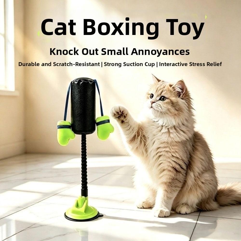 Suction Cup Base Pet Punching Bag Toy Standing Interactive Cat Toy Cat Speed Bag Toy Indoor Play