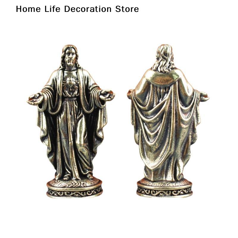 Kreatives grenzüberschreitendes Kunsthandwerk Kleine Kupferfigur Heimdekoration Vintage-Stil Handgefertigte Messing-Gottstatue Schreibtischdekoration