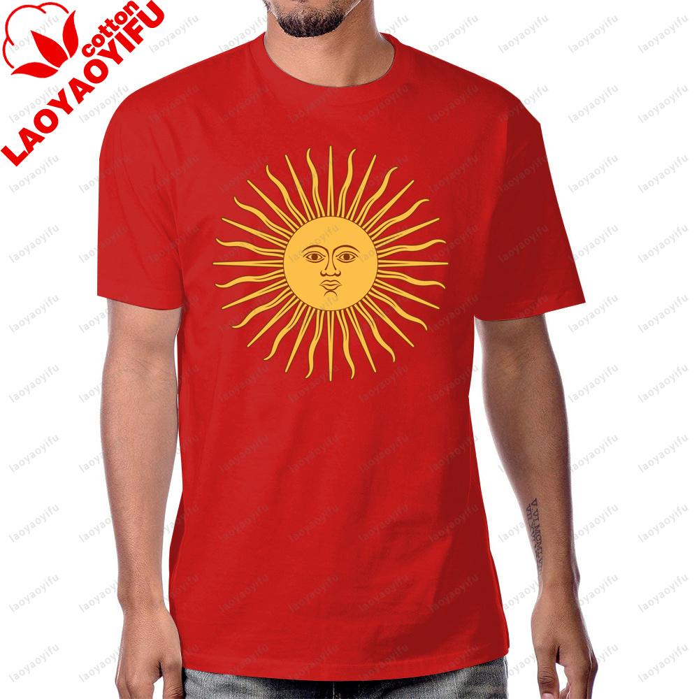 Argentina Pride Argentinian Sun Flag Graphic Vintage Style Printed TShirt Summer Cotton Short Sleeve Y2K Unisex Unisex Clothing