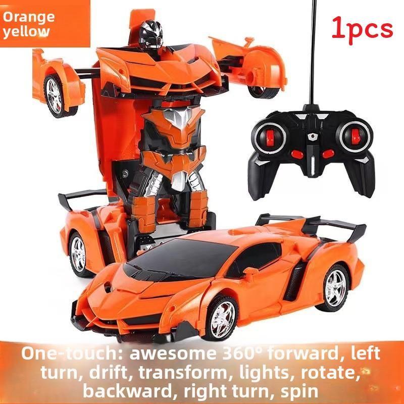 

Remote Controlled Racing Car Robot Model Children Toy With Lighting Function оранжевый