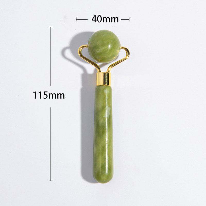 Natural Jade Roller Massager for Face Body Back Foot Massage Roller Facial Liftting Anti-wrinkle Double-end Gua Sha Jade Stone