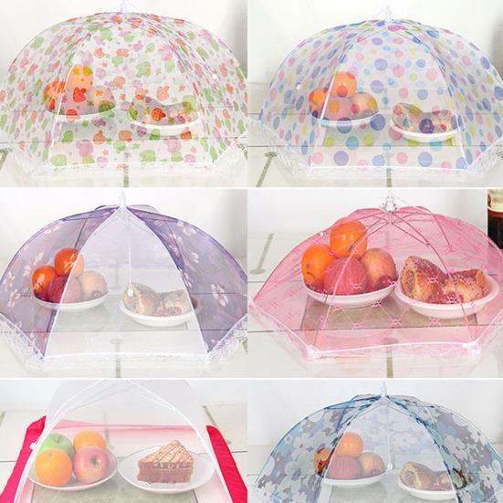 75x30cm Folding Anti-fly Dustproof Mesh Food Protective Cover Dining Table Tent