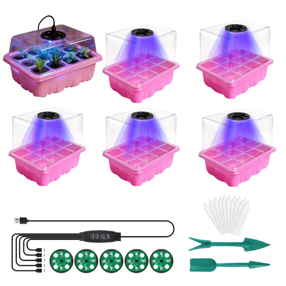 Germination Tray Germination Tall Easy Draining Plant Seedling Tray With Grow Lights For Indoor Gardening Balcony Farming