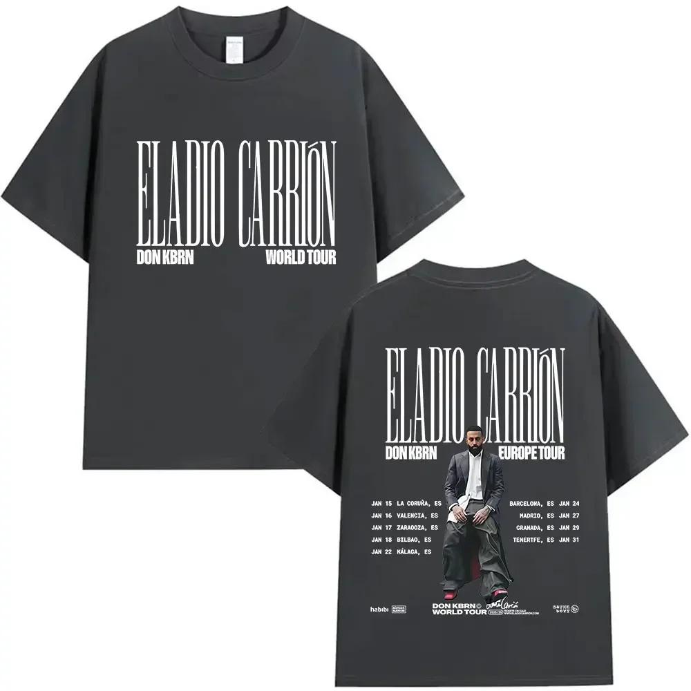 Eladio CarrióN Don Kbrn World Tour 2025 Merch T Shirts Unisexs Pop Music Fashion Oversized Cotton Tshirt Hip Hop Clothing Tshirt