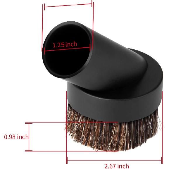 Lamoutor 4Pcs Soft Bristle Vacuum Brush Round Brush Vacuum Attachment Universal Vacuum Dust Brush for Most Vacuum Cleaners Accessories