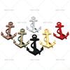 Personalized Car Tail Stickers, Nautical Stickers, Pirate Ship Side Door Stickers, Metal Anchor Badge Car Stickers