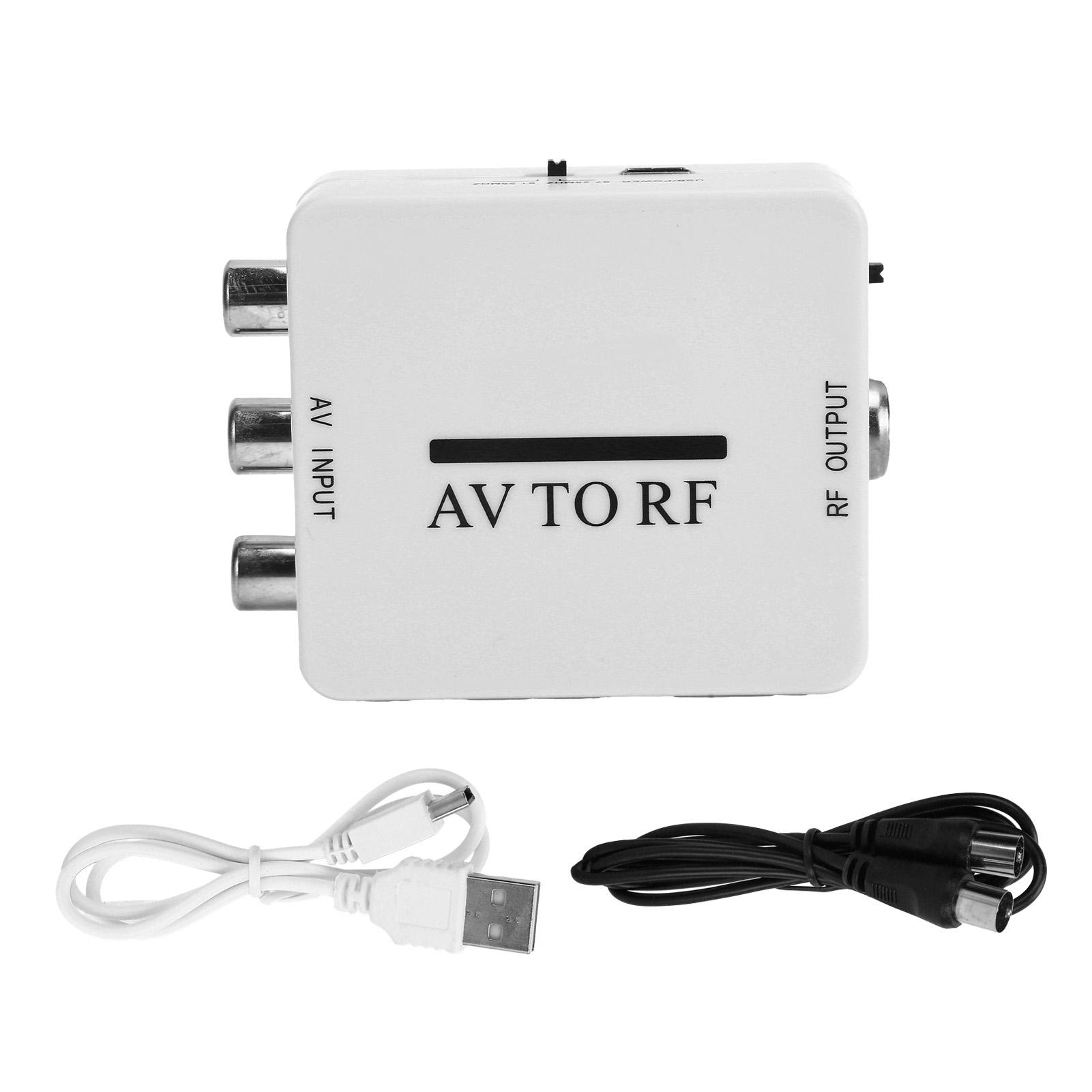 

Video Converter Mini o Adapter TV Amplifier RCA AV CVSB to RF 67.25MHz 61.25MHz