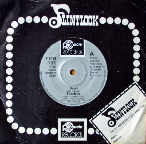

7inch Record FLINTLOCK - Dawn P8419 Pinnacle Record 1976 UK Rock Used