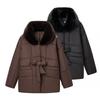 Womens Thick Cotton Puffer Coat With Fur Collar Belt Winter Commute Style