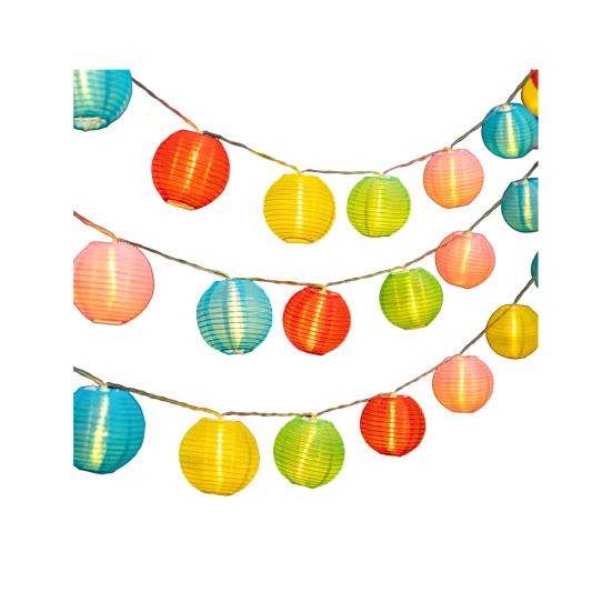 Small Lantern String Lights USB Powered 50 LEDs Waterproof Outdoor Fairy Light for Patio Garden