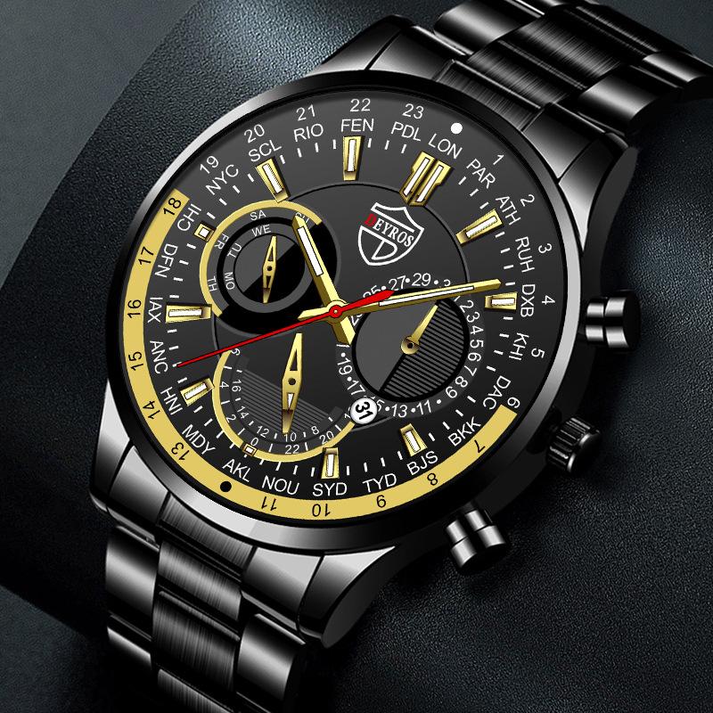 Fashion Business Kalender Herrenuhr Edelstahl Uhr