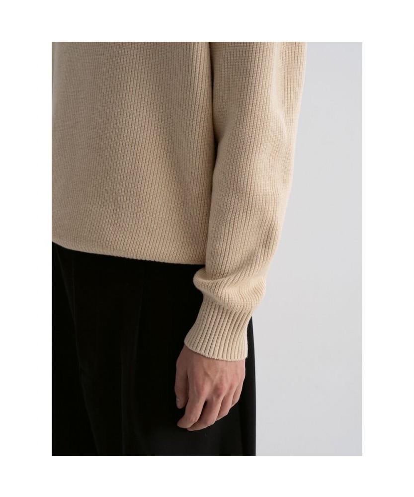 8SECONDS Half-Zip High-Neck Knit - Ivory