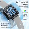 Smart Watch Android IOS Phone 2.01 Inch Color Screen Bluetooth Answer Call Fitness Watches Tracker Smartwatch Women Men New