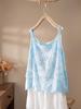 Ärmelloses japanisches 3D-Blumenspitzen-Camisole für Damen