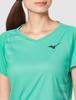 Mizuno Game Short Size Size S Women's Shirt, Sleeve, Green, 62JA0218, (Japan Size)