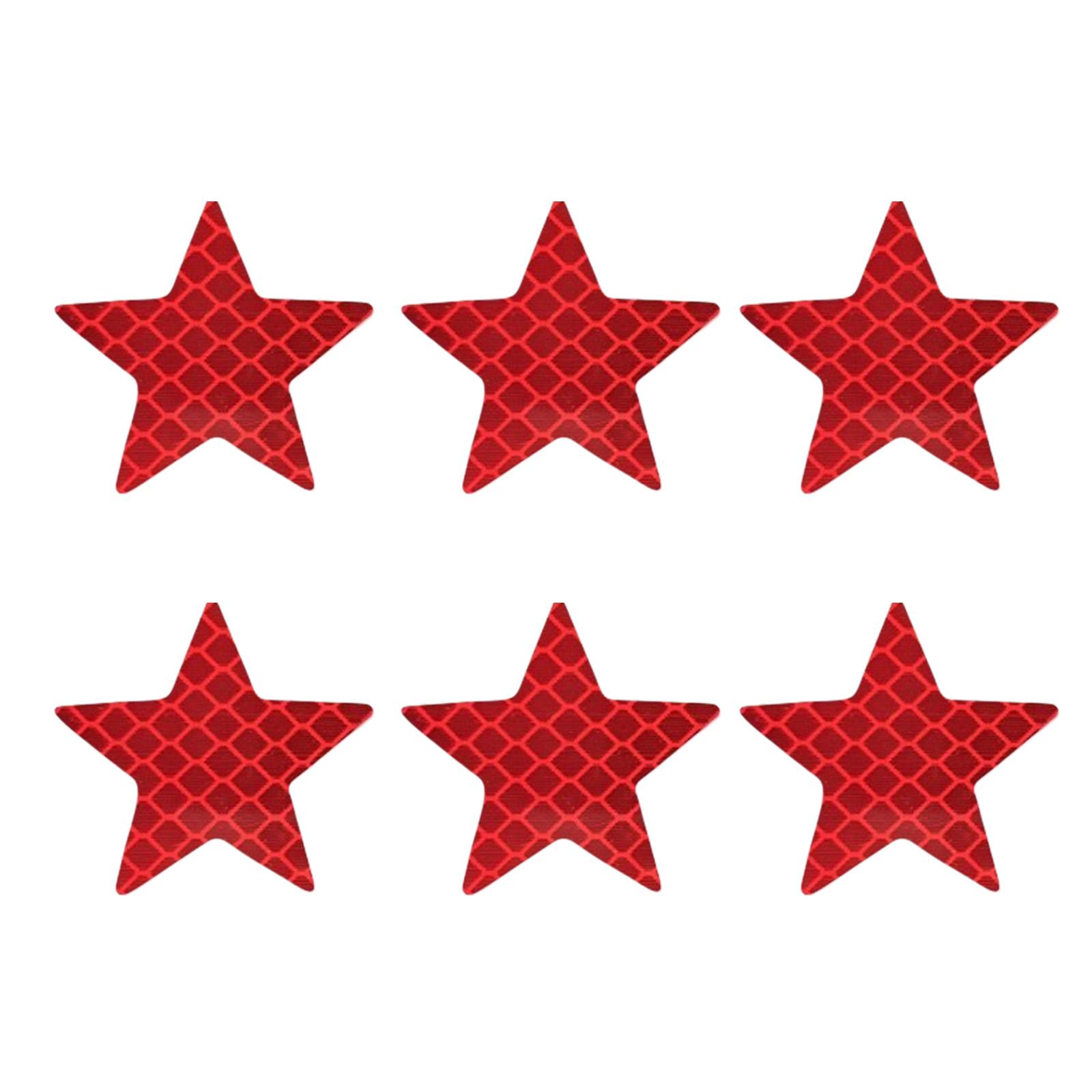 

Pack of 6 Reflective Star Stickers for Vehicle Exterior Decoration Enhancing Nighttime Safety Offering High Visibility