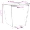 VidaXL Jardinières 2 pcs 40x40x40 cm acier inoxydable, jardinière d'extérieur, boîte à fleurs, boîte de jardin, jardinière 851061