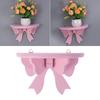 Premium Wooden Storage Rack Shelf Water Resistant Butter Semicircle Shape Wall Holder For Bedroom Kids Room Decorative