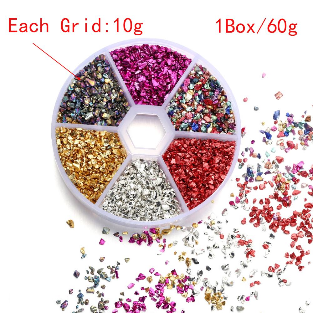 1Box Broken Glass Stones Resin Fillings For Epoxy Resin Mold Crafts Nail Art Decorations Handmade Jewelry Making Mold Fillings