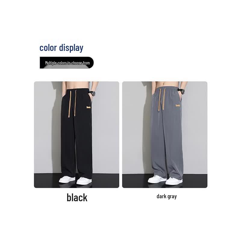 PLAYBOY Men's Summer Breathable Casual Straight-Leg Pants