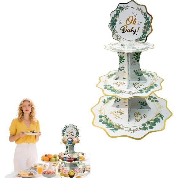 3 Tier Butterfly Cupcake Stand,Suitable for Butterfly Themes – Easy to Assemble& Reble(1Butterfly)