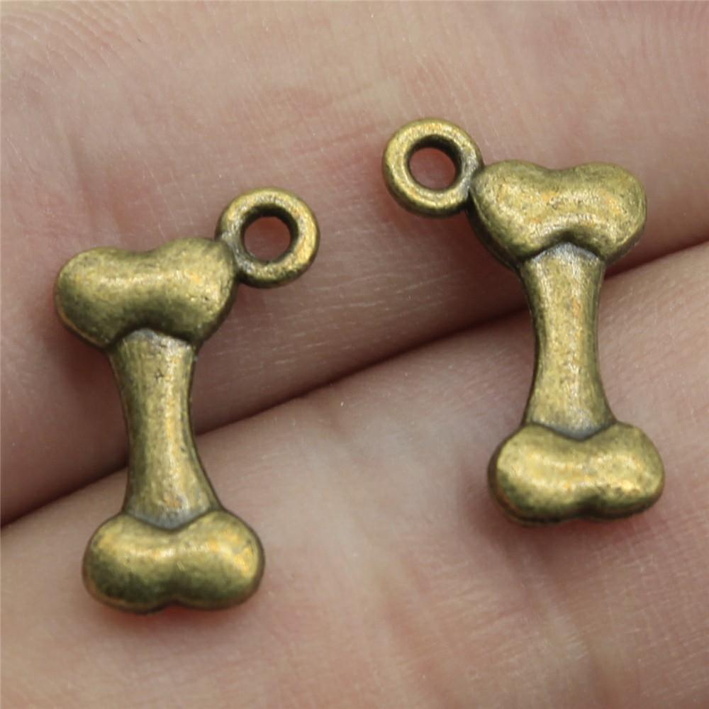 20pcs Charms Bone Dog House Charms Pendants Making DIY Handmade Tibetan Bronze Silver Color Jewelry