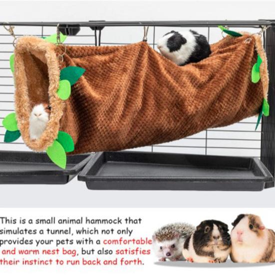 Hamster Hammock Large Space Hanging Bed Warm Hamster Guinea Pigs Sleeping Tunnel